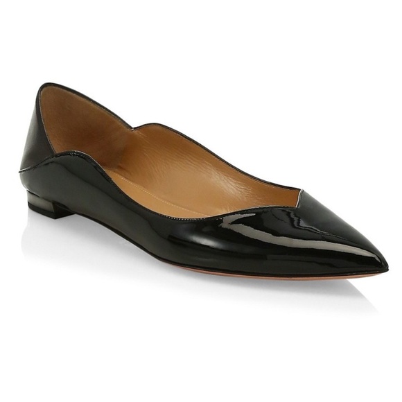 Aquazzura Shoes - Aquazzura zen patent leather black flats 36.5